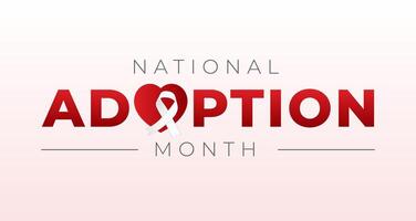 National Adoption Month Background Illustration vector