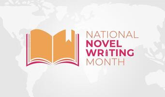 National Novel Writing Month Background Illustration vector