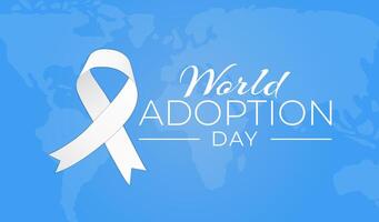 Blue World Adoption Day Background Illustration vector