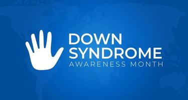 Blue Down Syndrome Awareness Month Illustration vector