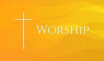 Christian Worship Orange Background Illustration vector