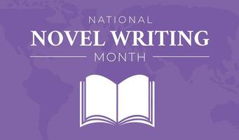National Novel Writing Month Background Illustration vector