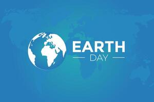Blue Earth Day Illustration Background with Globe vector