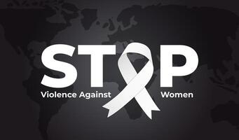 Stop Violence Against Women Black Illustration vector