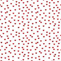 Red Heart Pattern Design on White Background vector