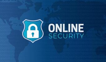 Online Security Background Illustration Design vector