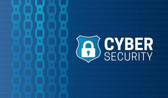 Cyber Security Background Illustration Banner vector