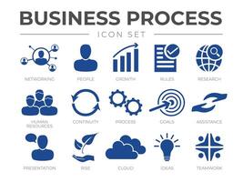 Business Process Marketing Icon Set for Company vector