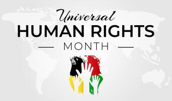 World Human Rights Month Background Banner vector