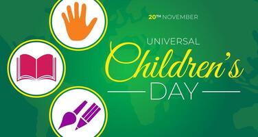 Universal Children's Day School Background Illustration vector