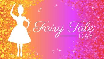 Fairy Tale Day Illustration Design with Princess vector