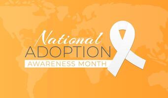 National Adoption Awareness Month Illustration Design vector