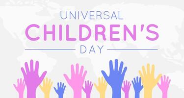 Pastel Universal Children's Day Background Illustration vector