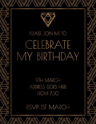 Art Deco Elegant 1920s Invitation Design