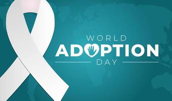 Nice World Adoption Day Background Illustration vector