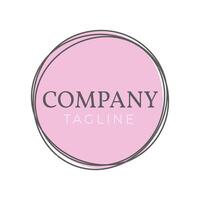 Circle Feminine Logo Design Template vector