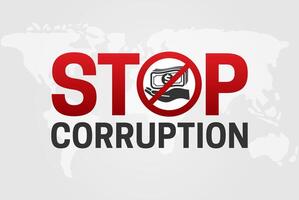 detener corrupción y internacional anti corrupcion ilustración vector