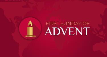 First Sunday of Advent Background Illustration Design vector