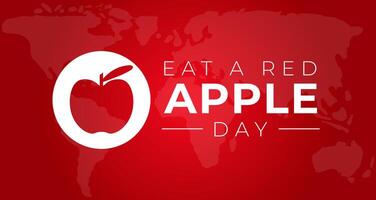 Eat a Red Apple Day Background Illustration vector