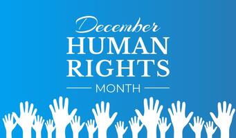 December Human Rights Month Blue Background Illustration vector