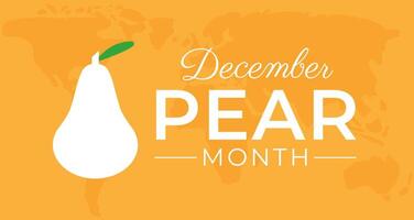 December Pear Month Background Illustration vector