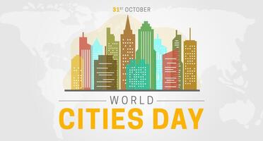 World Cities Day Background Illustration vector