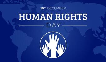 Blue Human Rights Day Background Illustration vector