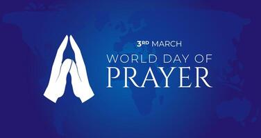 Blue World Day of Prayer Background Illustration vector