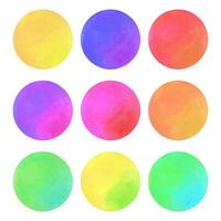 Round Color Watercolor Texture vector