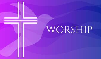 Worship Background Illustration With Cross and Pigeon vector