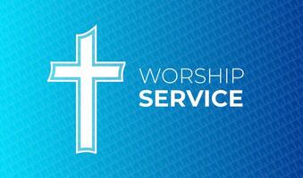 Blue Worship Service Background Illustration vector