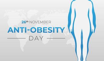 Anti-Obesity Day Background Illustration Banner vector