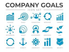 Business Goals Icon Set vector