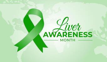 Liver Awareness Month Background Banner vector