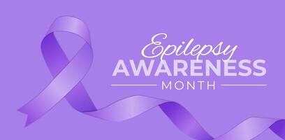 Purple Epilepsy Awareness Month Background vector