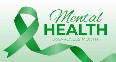 Mental Health Awareness Month Background Illustration vector