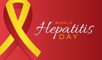 Red Hepatitis Day Awareness Background Illustration vector