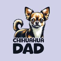 chihuahua papá camiseta diseño vector