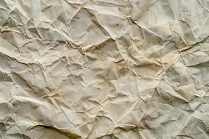 Crumpled craft paper texture image photo