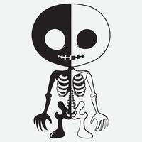 Alien Funny skeleton illustration vector