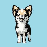Cute Chihuahua dog is standing illustration vector
