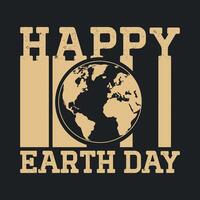 Earth day simple t-shirt design vector