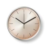 Wall clock isolated on white background with clipping path. Time concept photo