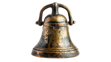 nostalgisch Messing- Glocke auf transparent Hintergrund png