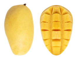 rijp mango gesneden pleinen grens patroon png