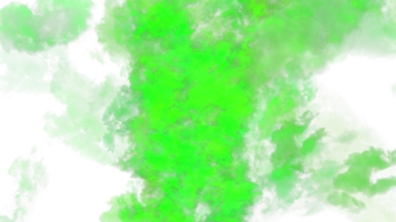 abstract green paint splashes on transparent background png