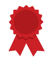 Red badge and ribbon png