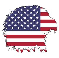 American Flag Design With Eagle Shape vector