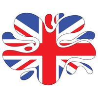 United Kingdom Flag With Splash Shape vector