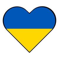 Ukraine Flag Design With Love Shape vector